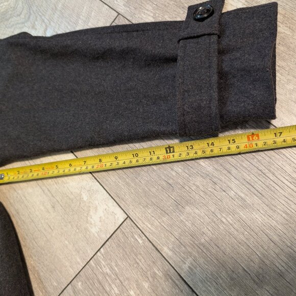 Vintage London Fog Wool Blend Full Length Coat | Women's, Charcoal Gray, Size 14 - Picture 13 of 15